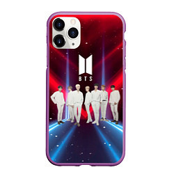 Чехол iPhone 11 Pro матовый BTS, цвет: 3D-фиолетовый