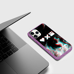 Чехол iPhone 11 Pro матовый LOVE DEATH ROBOTS LDR, цвет: 3D-фиолетовый — фото 2