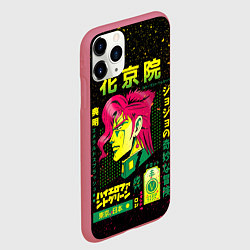 Чехол iPhone 11 Pro матовый Приключения ДжоДжо, цвет: 3D-малиновый — фото 2