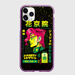 Чехол iPhone 11 Pro матовый Приключения ДжоДжо, цвет: 3D-фиолетовый