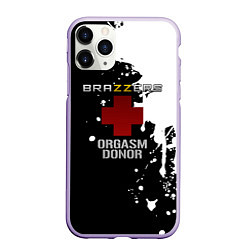 Чехол iPhone 11 Pro матовый Brazzers orgasm donor, цвет: 3D-светло-сиреневый
