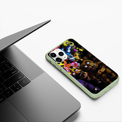 Чехол iPhone 11 Pro матовый Five Nights At Freddy's, цвет: 3D-салатовый — фото 2