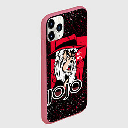 Чехол iPhone 11 Pro матовый JoJo Bizarre Adventure, цвет: 3D-малиновый — фото 2