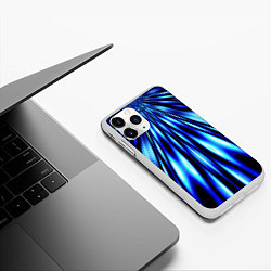 Чехол iPhone 11 Pro матовый Световые Лучи, цвет: 3D-белый — фото 2