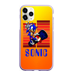 Чехол iPhone 11 Pro матовый Sonic - Соник, цвет: 3D-светло-сиреневый