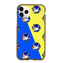 Чехол iPhone 11 Pro матовый Sonic - Соник, цвет: 3D-коричневый