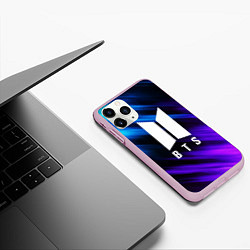 Чехол iPhone 11 Pro матовый BTS, цвет: 3D-розовый — фото 2