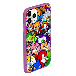 Чехол iPhone 11 Pro матовый Sonic Pixel Friends, цвет: 3D-фиолетовый — фото 2