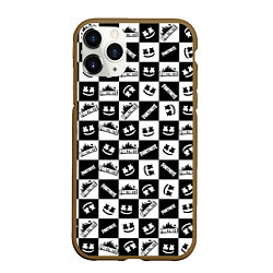 Чехол iPhone 11 Pro матовый Fortnite&Marshmello, цвет: 3D-коричневый