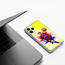 Чехол iPhone 11 Pro матовый Месси, цвет: 3D-светло-сиреневый — фото 2