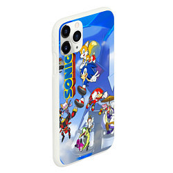 Чехол iPhone 11 Pro матовый Sonic, цвет: 3D-белый — фото 2