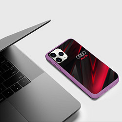 Чехол iPhone 11 Pro матовый AUDI, цвет: 3D-фиолетовый — фото 2