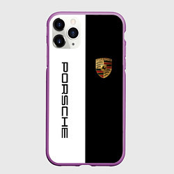 Чехол iPhone 11 Pro матовый PORSCHE, цвет: 3D-фиолетовый