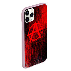Чехол iPhone 11 Pro матовый АНАРХИЯ, цвет: 3D-розовый — фото 2