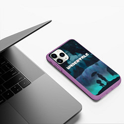 Чехол iPhone 11 Pro матовый UNDERTALE, цвет: 3D-фиолетовый — фото 2