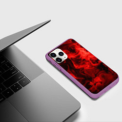 Чехол iPhone 11 Pro матовый Красный дым, цвет: 3D-фиолетовый — фото 2