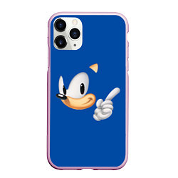 Чехол iPhone 11 Pro матовый Sonic, цвет: 3D-розовый