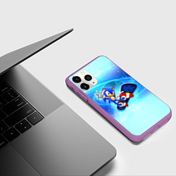 Чехол iPhone 11 Pro матовый Соник, цвет: 3D-фиолетовый — фото 2
