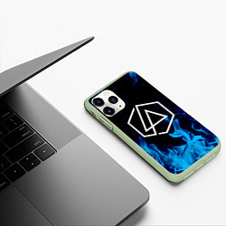 Чехол iPhone 11 Pro матовый LINKIN PARK, цвет: 3D-салатовый — фото 2