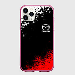 Чехол iPhone 11 Pro матовый MAZDA, цвет: 3D-малиновый