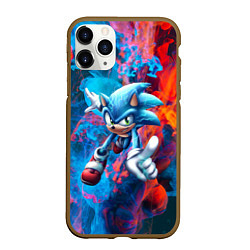 Чехол iPhone 11 Pro матовый SONIC, цвет: 3D-коричневый