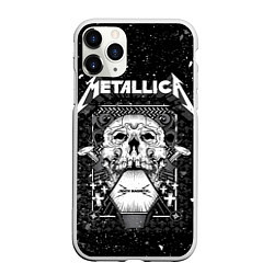 Чехол iPhone 11 Pro матовый Metallica, цвет: 3D-белый