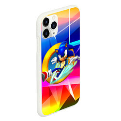 Чехол iPhone 11 Pro матовый Sonic, цвет: 3D-белый — фото 2