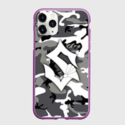 Чехол iPhone 11 Pro матовый Камуфляж Sabaton, цвет: 3D-фиолетовый