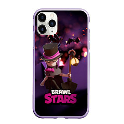 Чехол iPhone 11 Pro матовый Brawl stars Mortis Мортис, цвет: 3D-светло-сиреневый