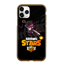 Чехол iPhone 11 Pro матовый Brawl stars Mortis Мортис, цвет: 3D-коричневый