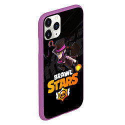 Чехол iPhone 11 Pro матовый Brawl stars Mortis Мортис, цвет: 3D-фиолетовый — фото 2