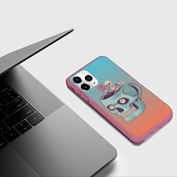 Чехол iPhone 11 Pro матовый Good Viber, цвет: 3D-малиновый — фото 2
