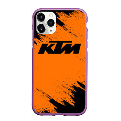 Чехол iPhone 11 Pro матовый KTM, цвет: 3D-фиолетовый