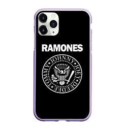 Чехол iPhone 11 Pro матовый RAMONES, цвет: 3D-светло-сиреневый