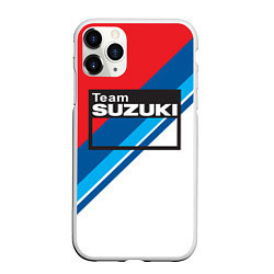 Чехол iPhone 11 Pro матовый Suzuki Moto Sport, цвет: 3D-белый