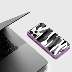 Чехол iPhone 11 Pro матовый Камуфляж Sabaton без лого, цвет: 3D-фиолетовый — фото 2