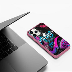 Чехол iPhone 11 Pro матовый CS GO - Fever Dream, цвет: 3D-малиновый — фото 2