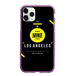 Чехол iPhone 11 Pro матовый Off-White: Los Angeles, цвет: 3D-фиолетовый