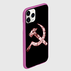 Чехол iPhone 11 Pro матовый Anime USSR, цвет: 3D-фиолетовый — фото 2