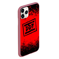 Чехол iPhone 11 Pro матовый ДДТ Лого, цвет: 3D-малиновый — фото 2