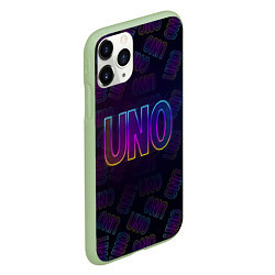 Чехол iPhone 11 Pro матовый Little Big: UNO, цвет: 3D-салатовый — фото 2