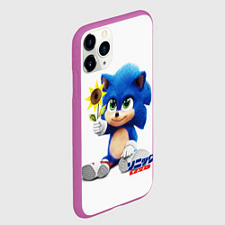 Чехол iPhone 11 Pro матовый SONIC, цвет: 3D-фиолетовый — фото 2