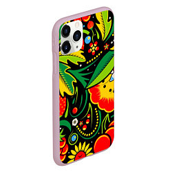 Чехол iPhone 11 Pro матовый Цветы, цвет: 3D-розовый — фото 2