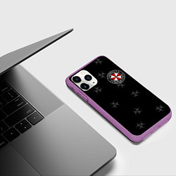 Чехол iPhone 11 Pro матовый Umbrella Corp, цвет: 3D-фиолетовый — фото 2