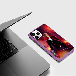 Чехол iPhone 11 Pro матовый ДОКТОР КТО, цвет: 3D-фиолетовый — фото 2