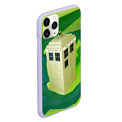 Чехол iPhone 11 Pro матовый CRAZY TARDIS, цвет: 3D-светло-сиреневый — фото 2