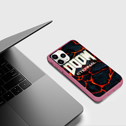 Чехол iPhone 11 Pro матовый DOOM: ETERNAL, цвет: 3D-малиновый — фото 2