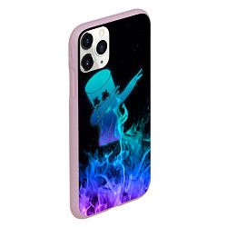 Чехол iPhone 11 Pro матовый Marshmello Fortnite, цвет: 3D-розовый — фото 2