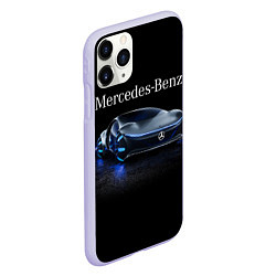 Чехол iPhone 11 Pro матовый MERCEDES, цвет: 3D-светло-сиреневый — фото 2