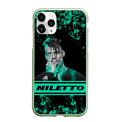 Чехол iPhone 11 Pro матовый NILETTO, цвет: 3D-салатовый